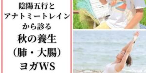 陰陽五行とアナトミートレインから診る秋の養生（肺・大腸）ヨガWS 10月1日・2日 朝8時 MASA＆AOIコラボ